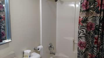 Premium Room, 1 Queen Bed, Jetted Tub | Bathroom shower