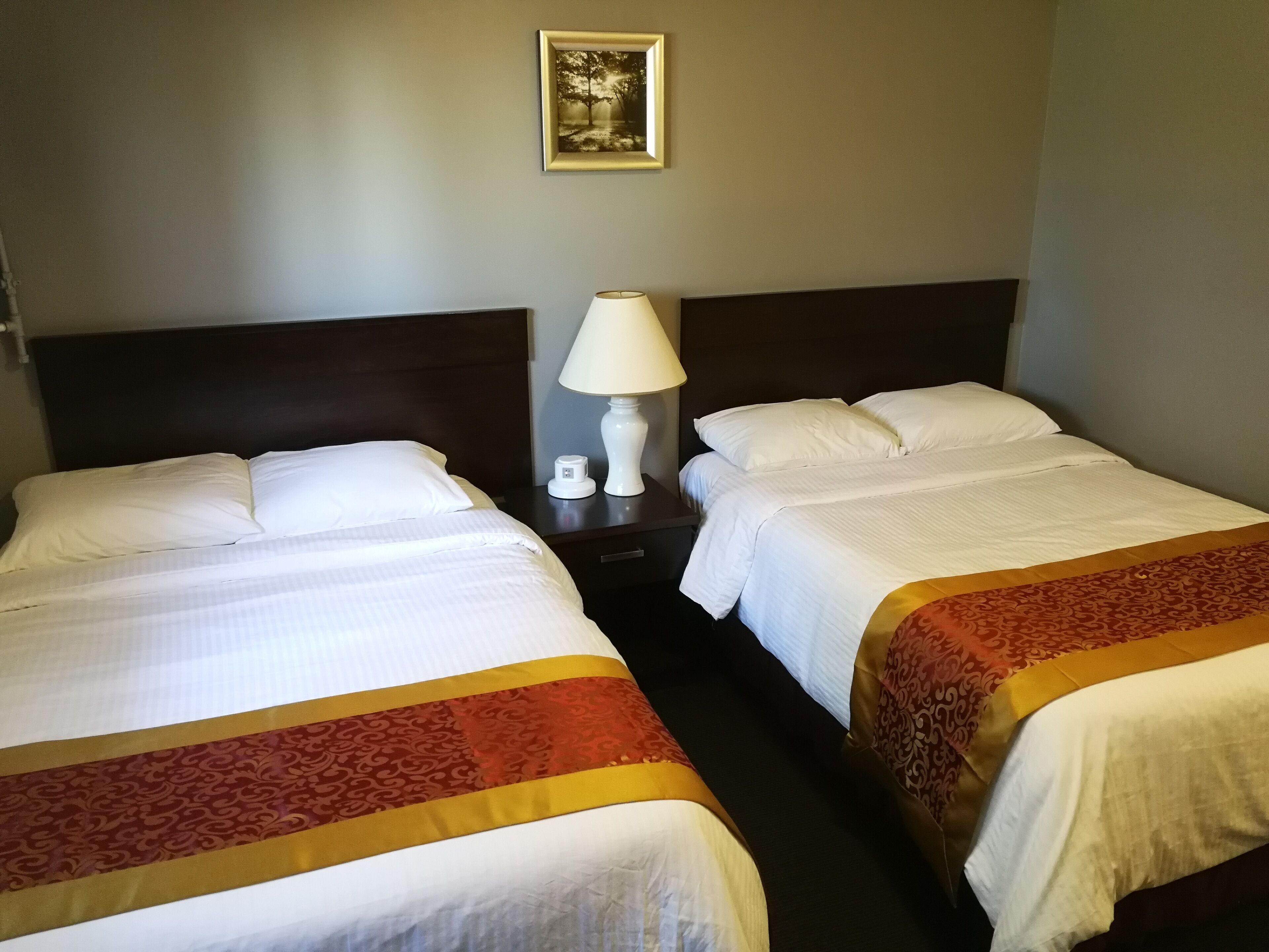 Standard Room, 2 Double Beds | Desk, free wired internet, bed sheets