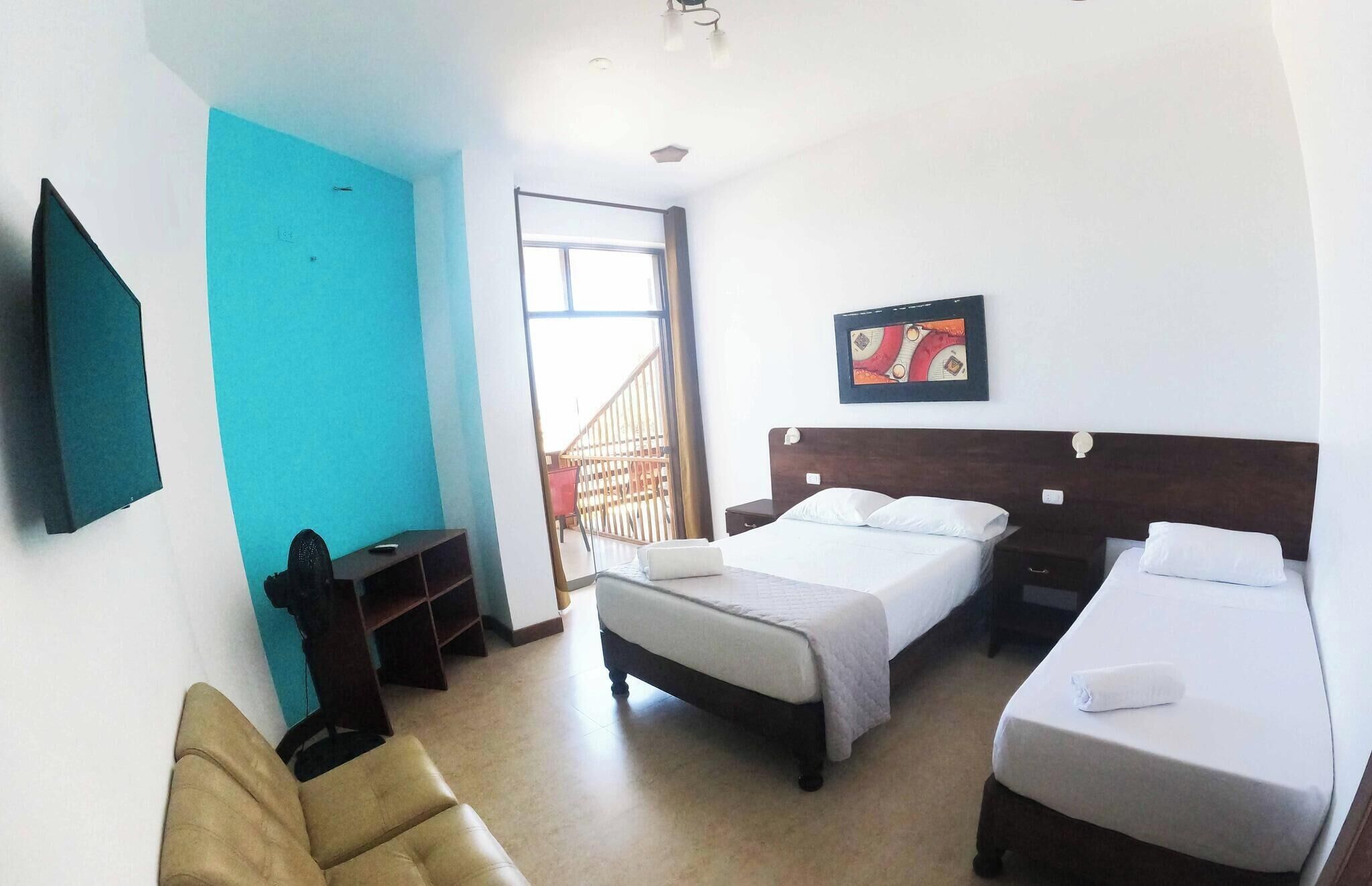 Family Triple Room, Balcony, Pool View | Free WiFi, bed sheets