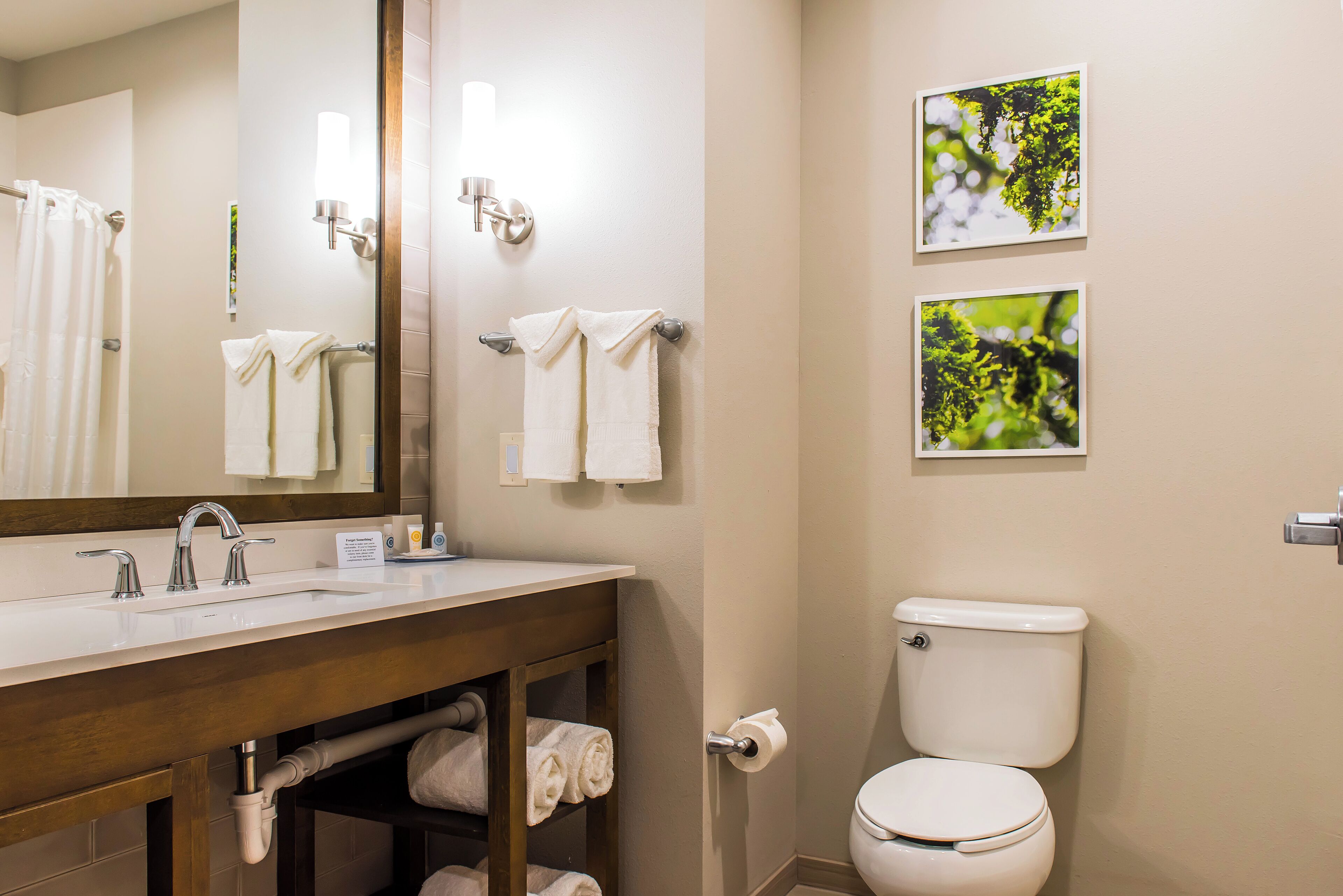 free toiletries, hair dryer, towels