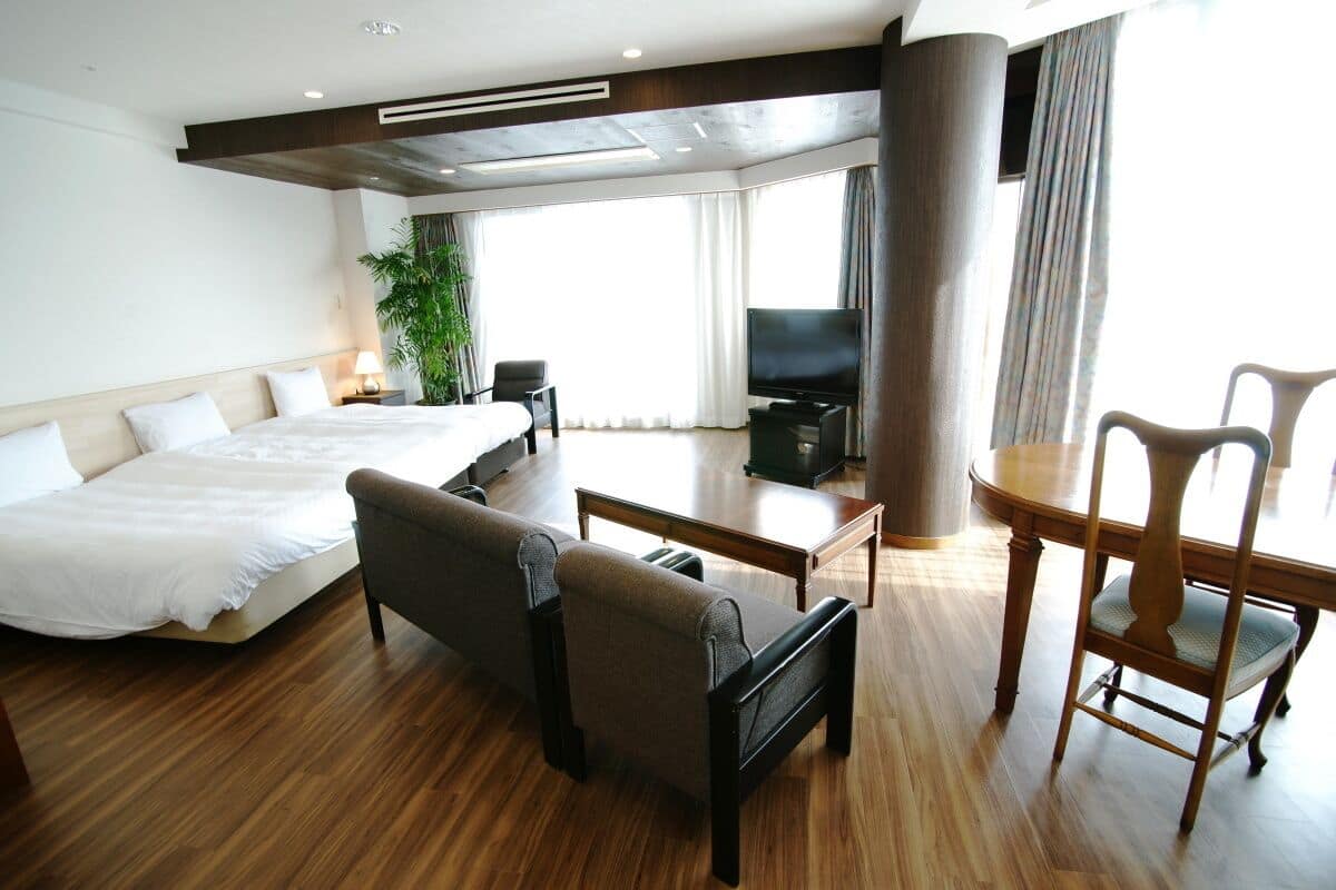Premium kamer, niet-roken, uitzicht op oceaan (Roof Terrace, Fifth Room) | 1 slaapkamer, beddengoed