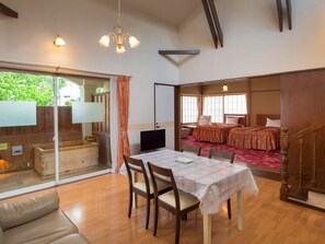 客房, 吸煙房 (Cottage, 3LDK, open air bath) | 書桌、免費無線上網、床單