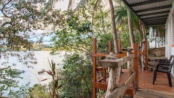 Economy Double Room, 2 Queen Beds, Shared Bathroom, Ocean View | Balcony