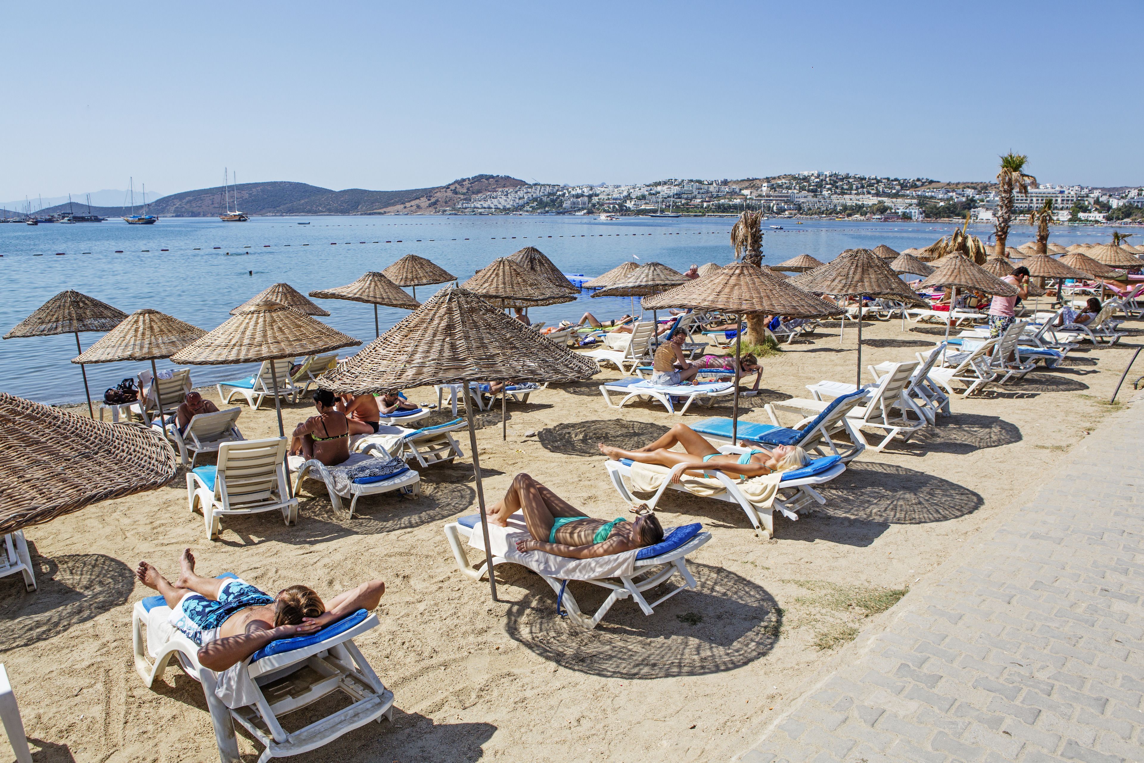 Private beach, beach bar