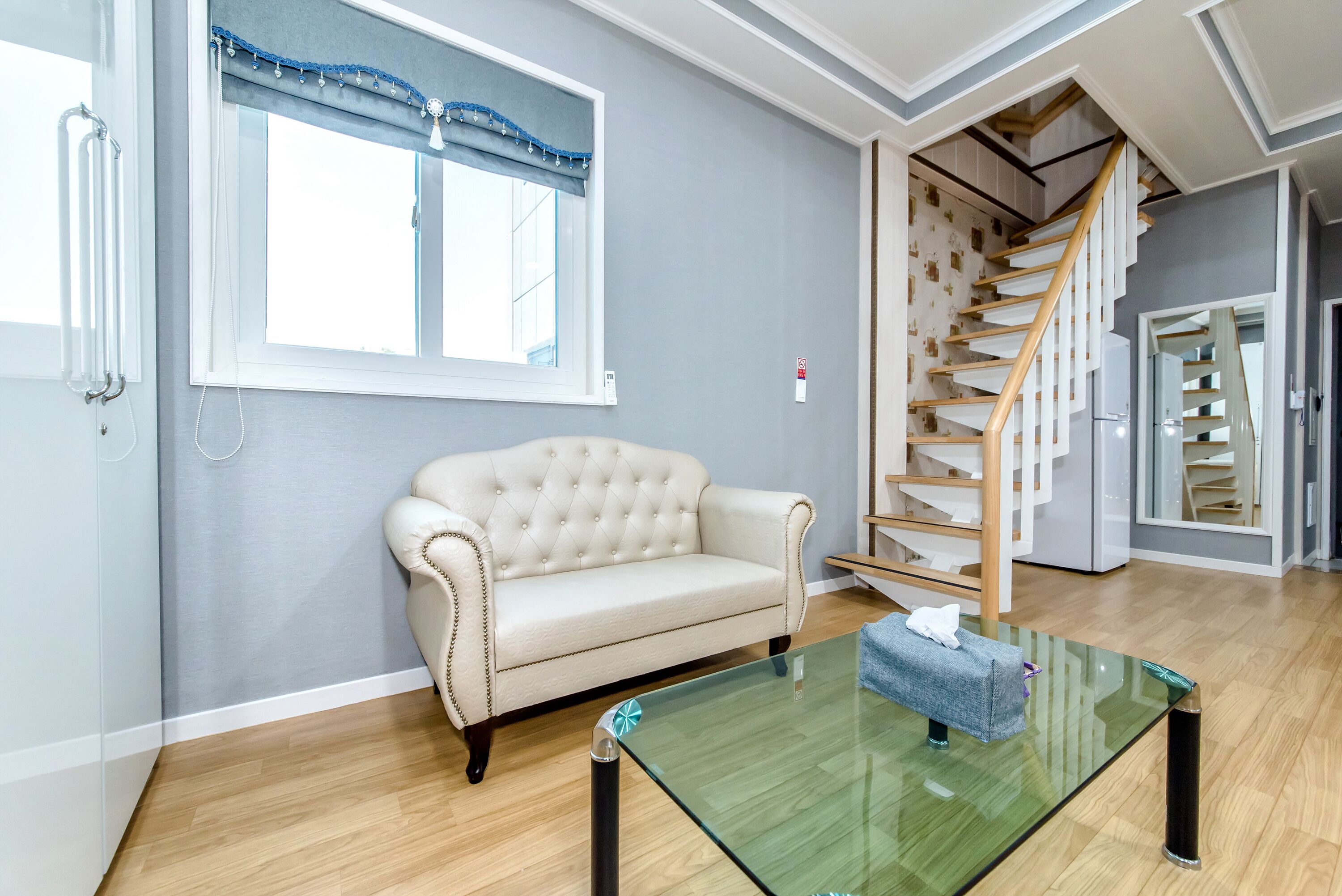 45 villa | living area | 45-inch flat-screen tv with cable channels, tv, heated floors