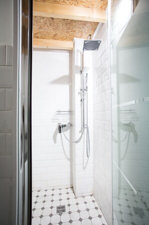 Economy Apartment, Kitchen (spa tub,White, Bonerowska-City Centre) | Bathroom shower - Boutique Apartments - Kazimierz (Kraków)