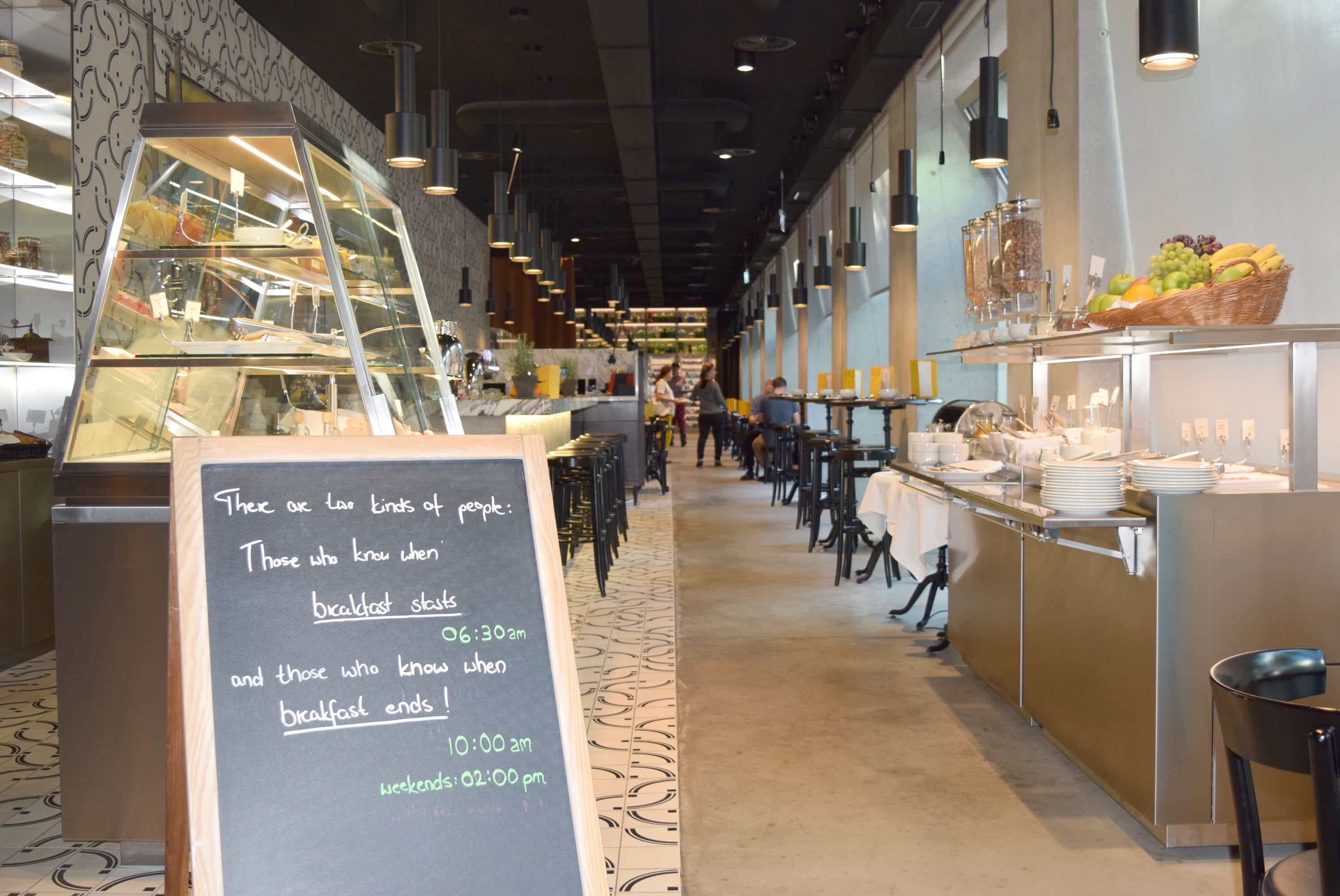 daily buffet breakfast (chf 29 per person)