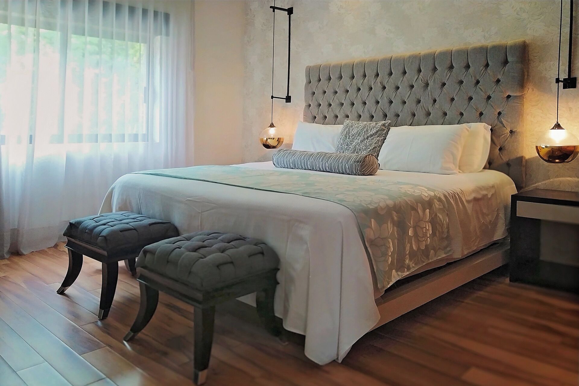 Villa, 2 chambres, cuisine | Literie de qualité supérieure, couette en duvet d'oie, surmatelas