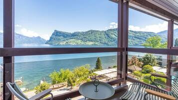 Doppelzimmer, Balkon, Seeblick | Blick vom Balkon