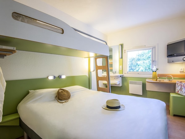 Skrivbord, gratis barnsängar och gratis wi-fi