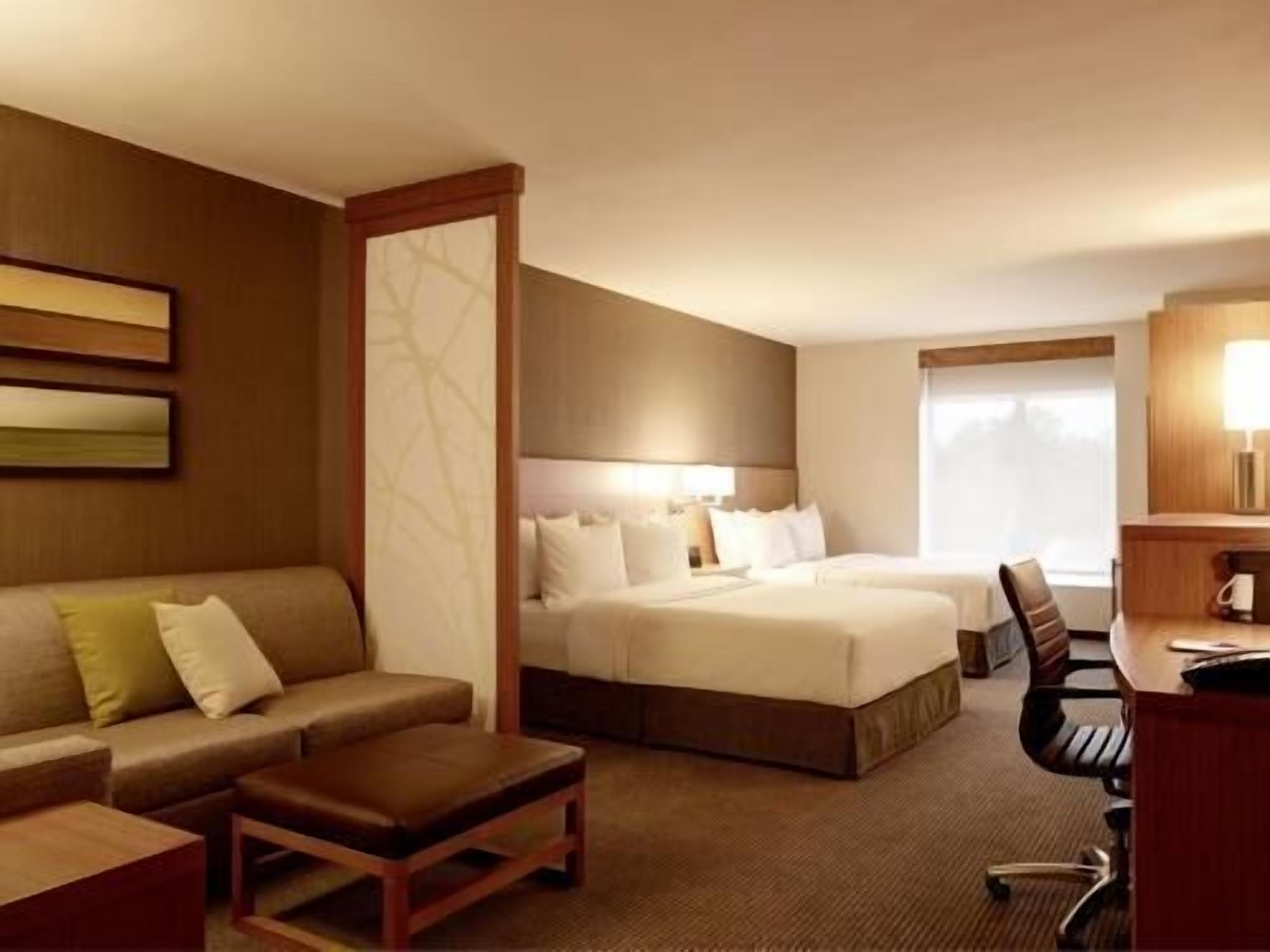 Hypo-allergenic bedding, down comforters, in-room safe, desk