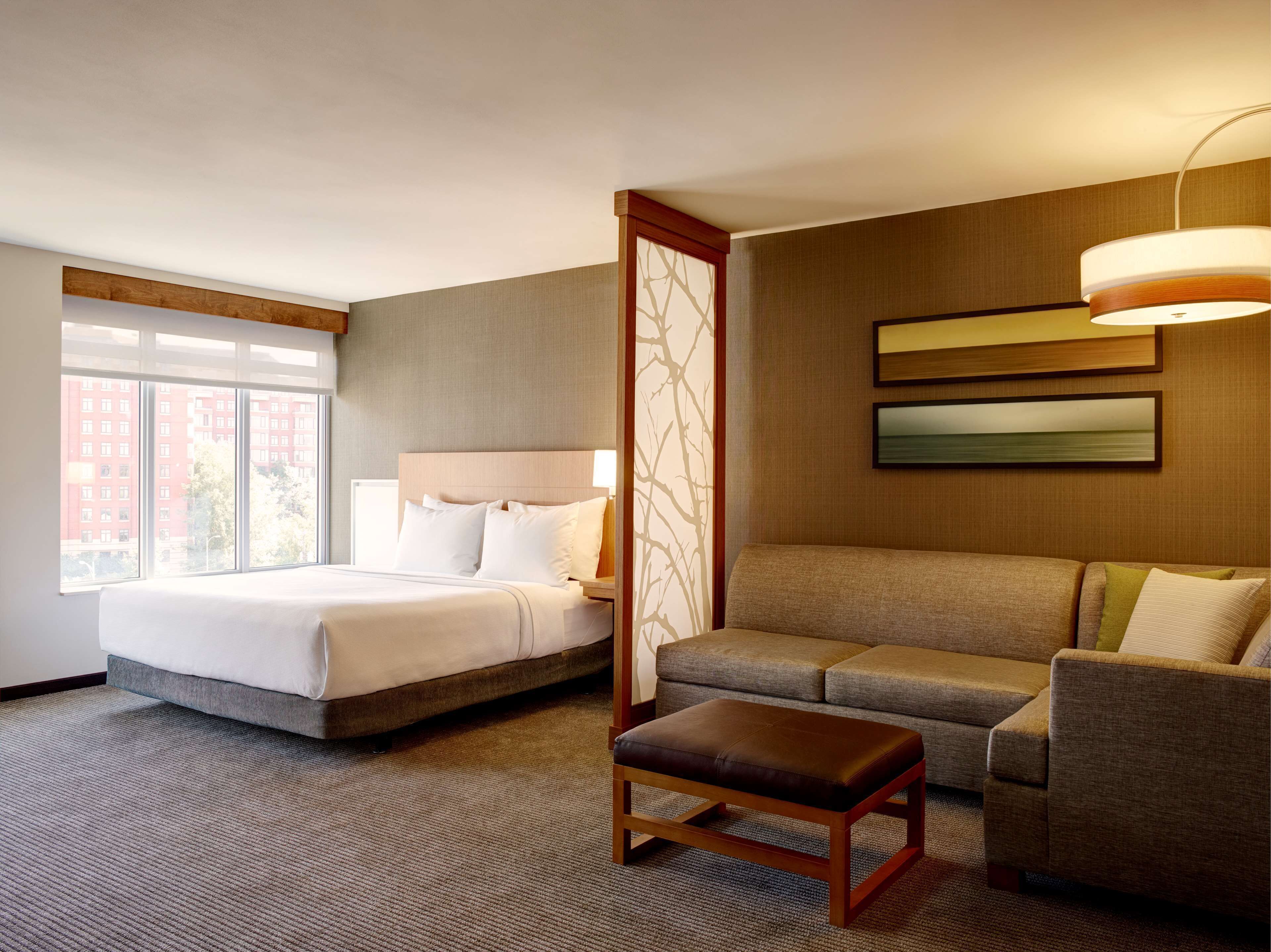 hypo-allergenic bedding, down duvets, in-room safe, desk