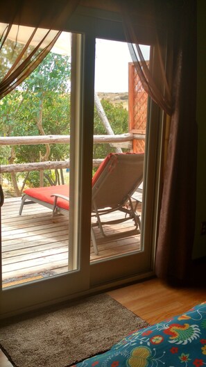 Queen Cabernet Suite, Sitting Room, Terrace, Mountain View | View from room - Vinofilia Wine Country Inn (Valle de Guadalupe)