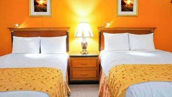 Room, 2 Double Beds, Non Smoking, Refrigerator & Microwave | In-room safe, desk, iron/ironing board, free WiFi