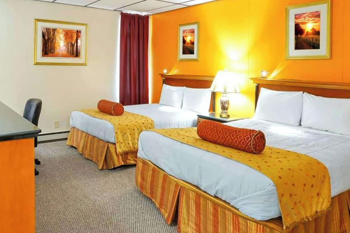 Room, 2 Double Beds, Non Smoking, Refrigerator & Microwave | In-room safe, desk, iron/ironing board, free WiFi