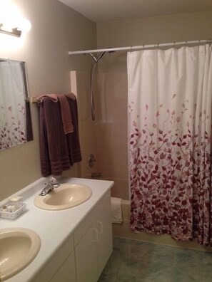 Free toiletries, hair dryer, towels
