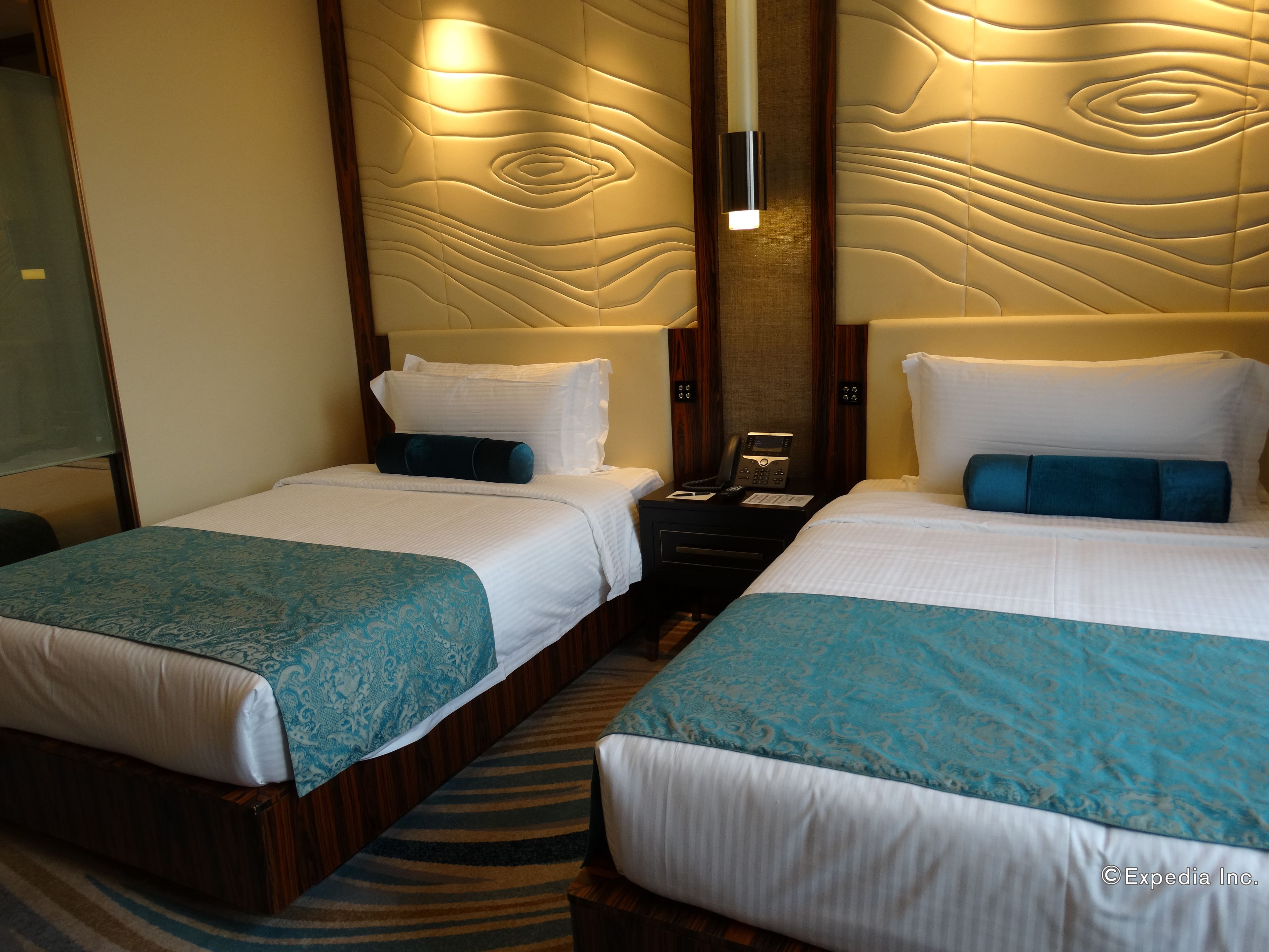 deluxe room, 2 double beds | premium bedding, in-room safe, desk, blackout curtains