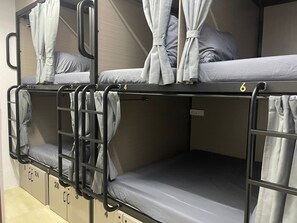 Blackout curtains, iron/ironing board, free WiFi, bed sheets