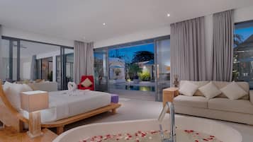Vila conforto, 3 quartos, vista para a piscina | Banheiro | Banheira e chuveiro separados, produtos de toalete grátis