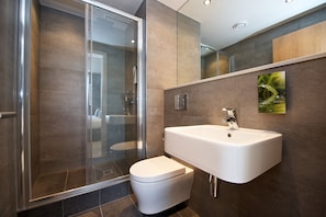 Apartment, 2 Bedrooms (One Main Bathroom and One Ensuite) | Bathroom shower