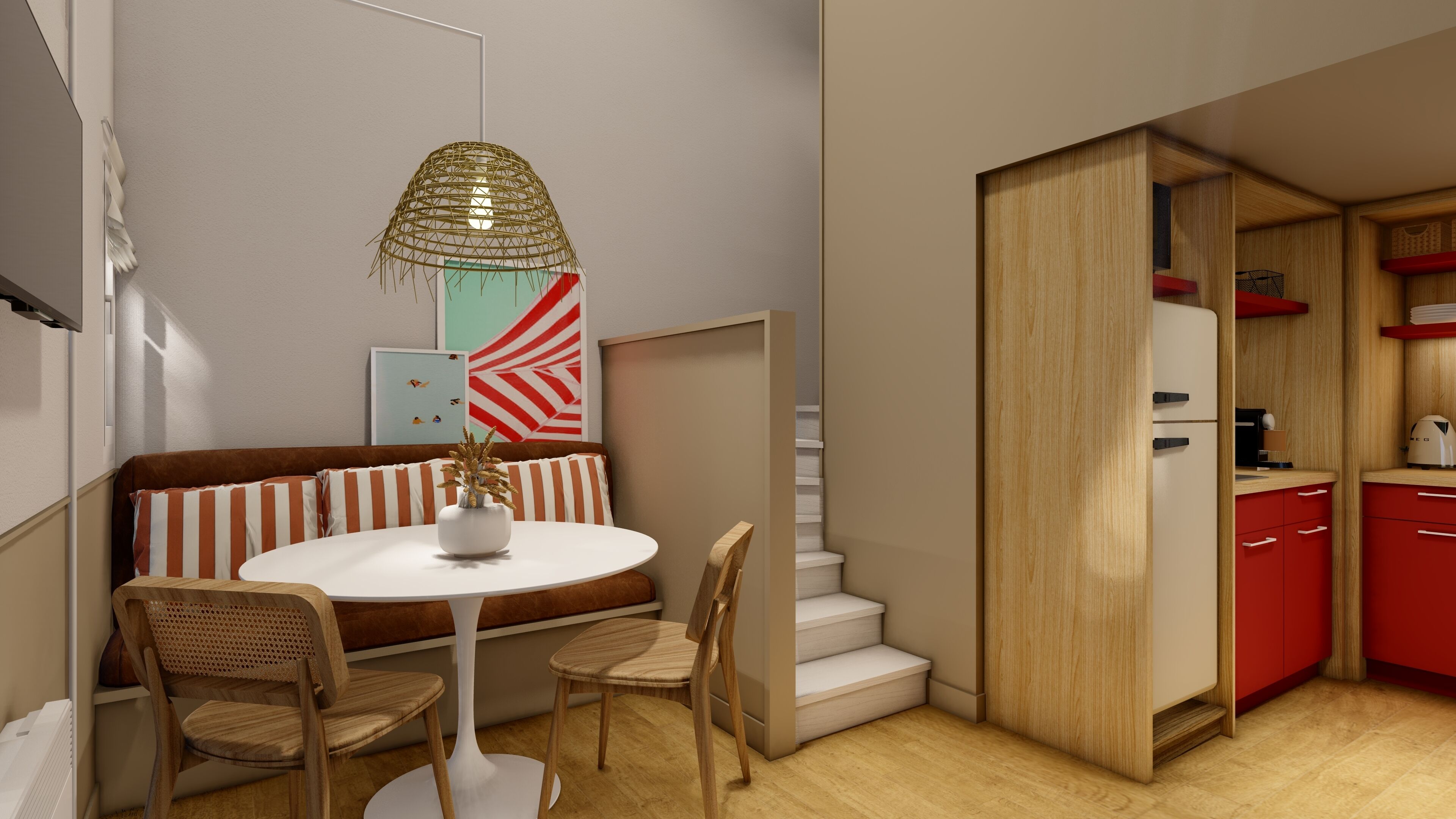 Flat-screen TV, offices