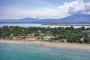 On the beach, beach bar