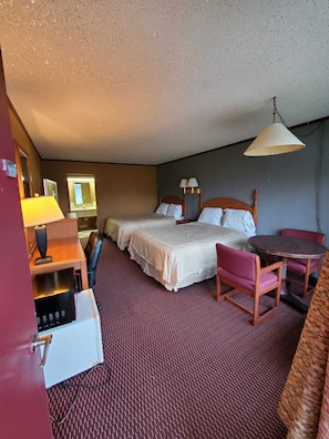 Desk, free WiFi, bed sheets