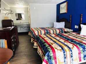 Classic Room, 2 Queen Beds, Non Smoking | Free WiFi, bed sheets - Linwood Motel (Paragould)