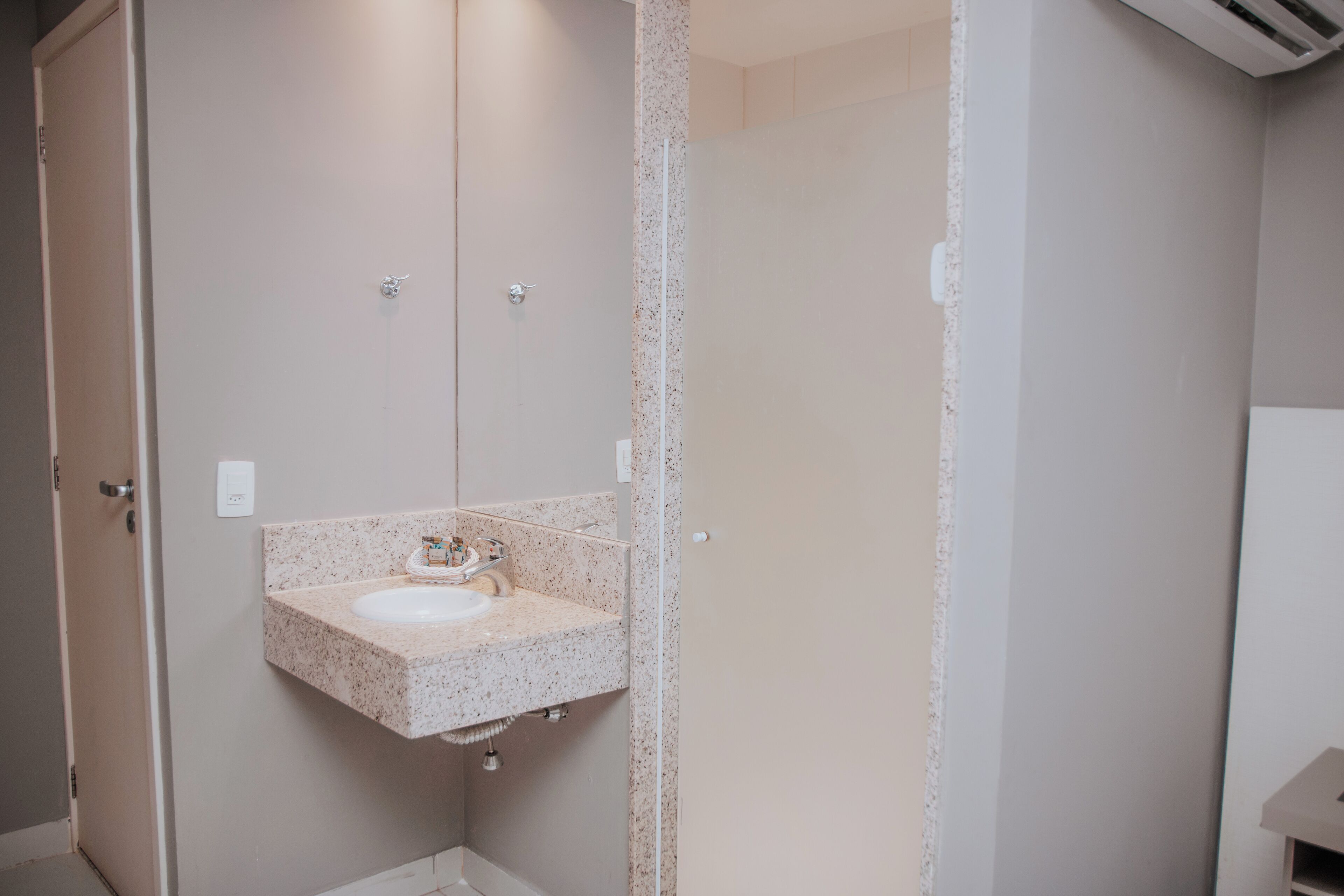 minibar, desk, laptop workspace, blackout curtains