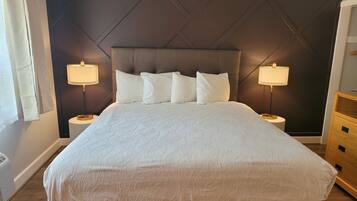 Hypo-allergenic bedding, blackout curtains, soundproofing, free WiFi