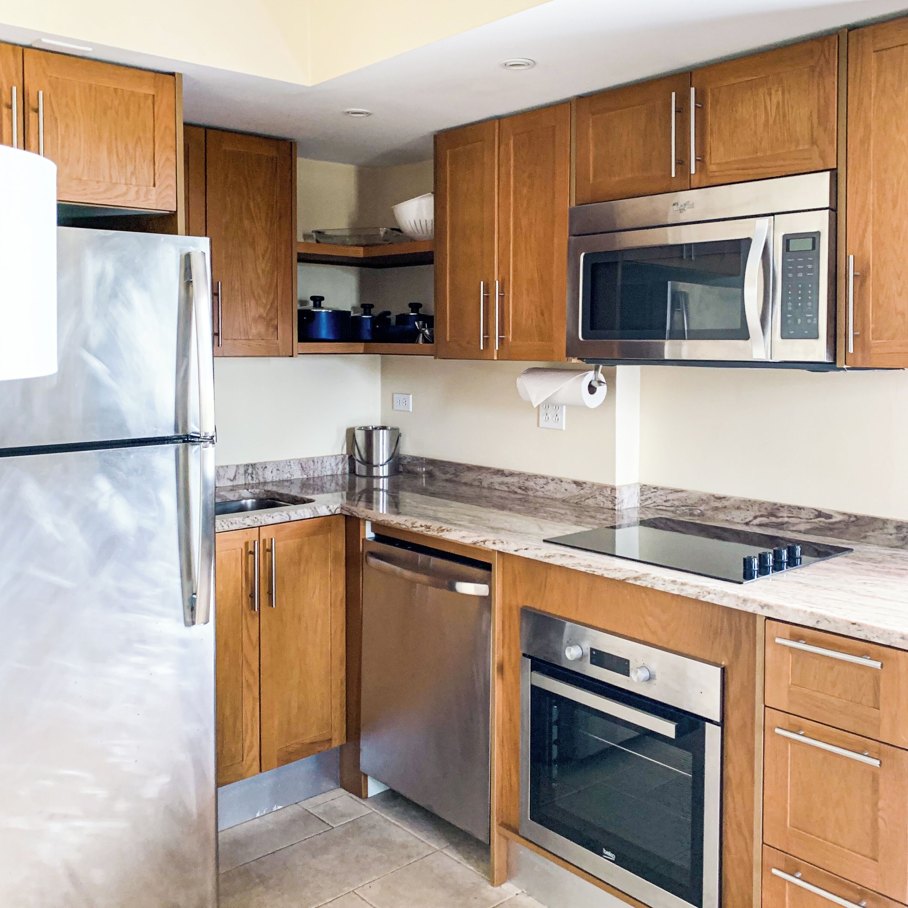 Condo | Private kitchen | Full-size fridge, microwave, oven, stovetop