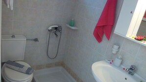 Studio, pemandangan gunung | Kamar mandi | Shower dan perlengkapan mandi gratis
