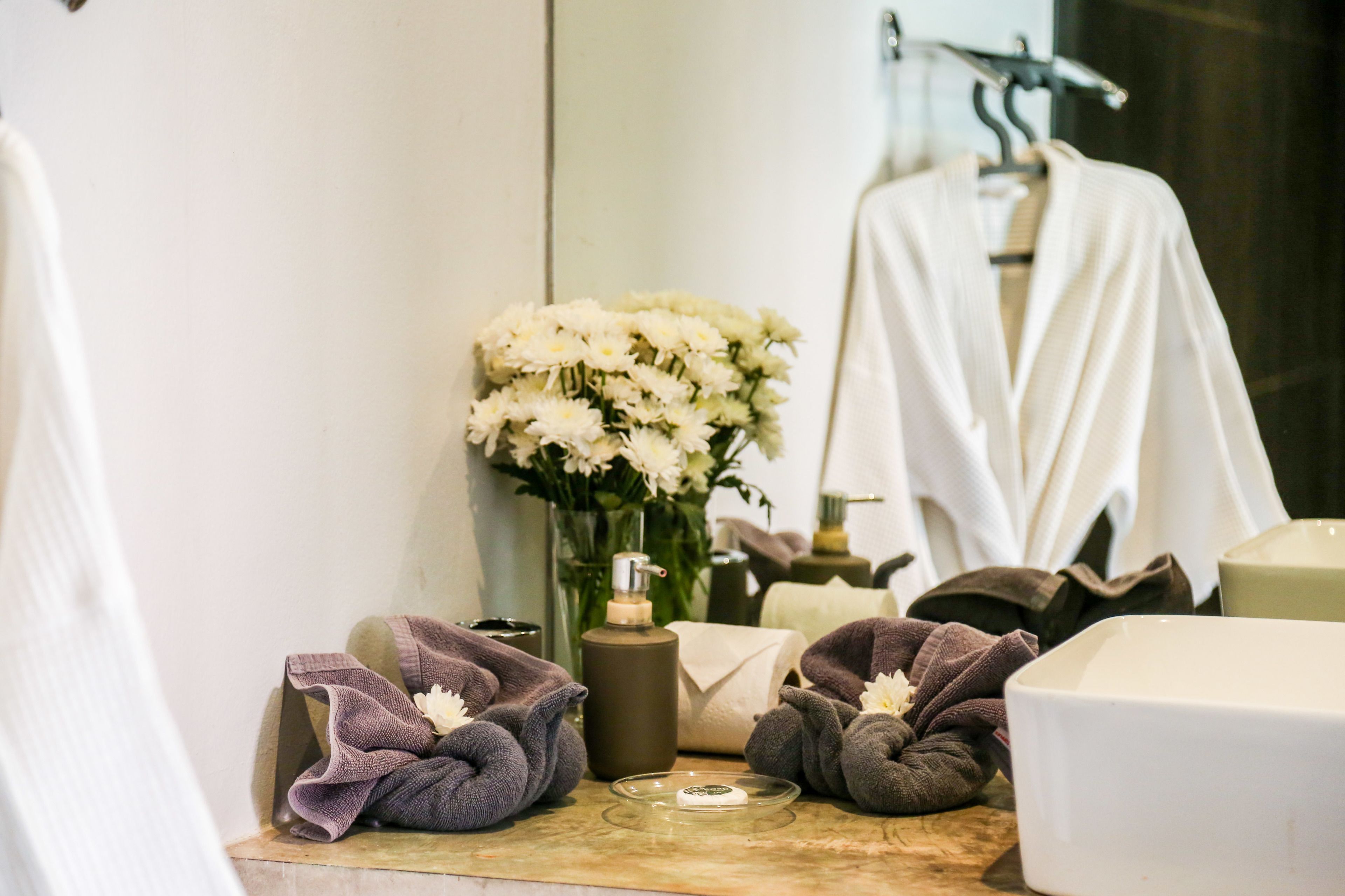 deluxe room | bathroom amenities | shower, rainfall showerhead, free toiletries, hair dryer