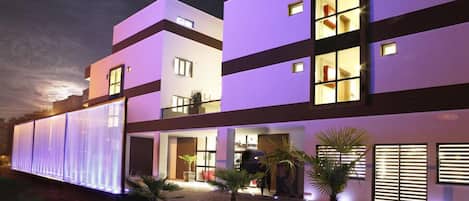 Front of property – evening/night