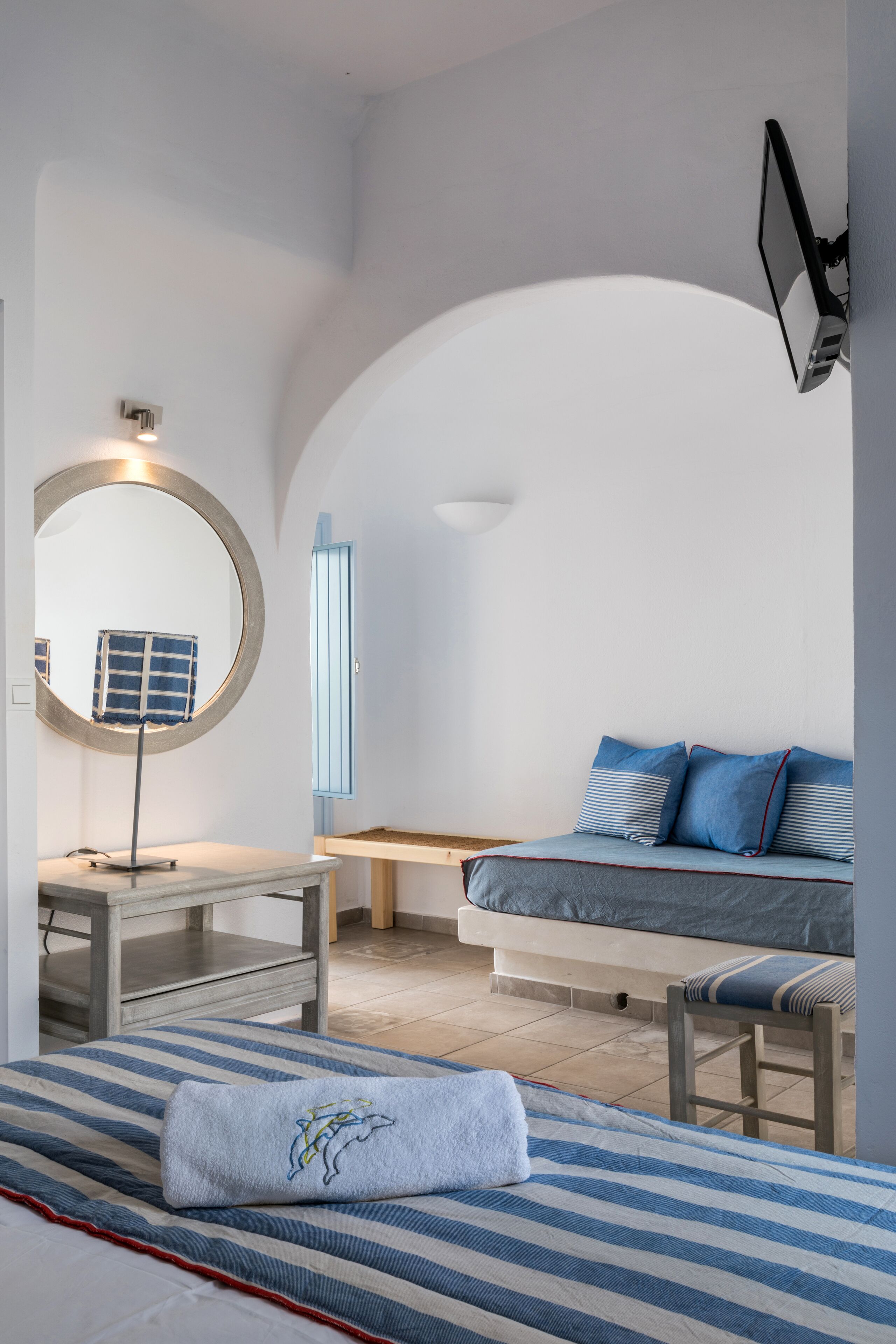 standard double room, partial sea view (shared terrace) | 1 bedroom, egyptian cotton sheets, premium bedding, minibar