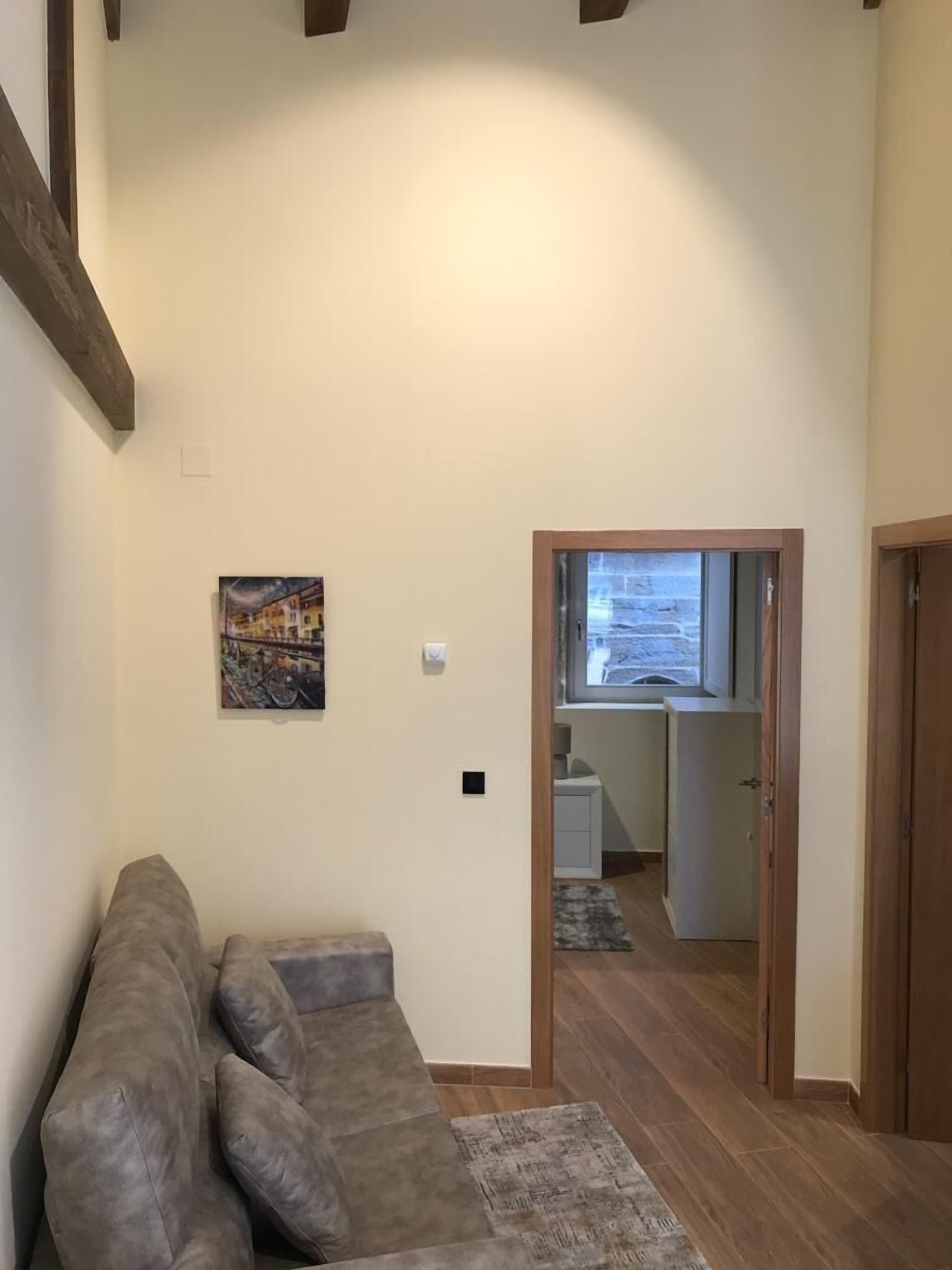 classic apartment | living area | flat-screen tv