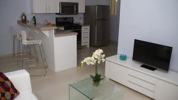 Departamento de lujo, 1 habitación | Área de sala de estar