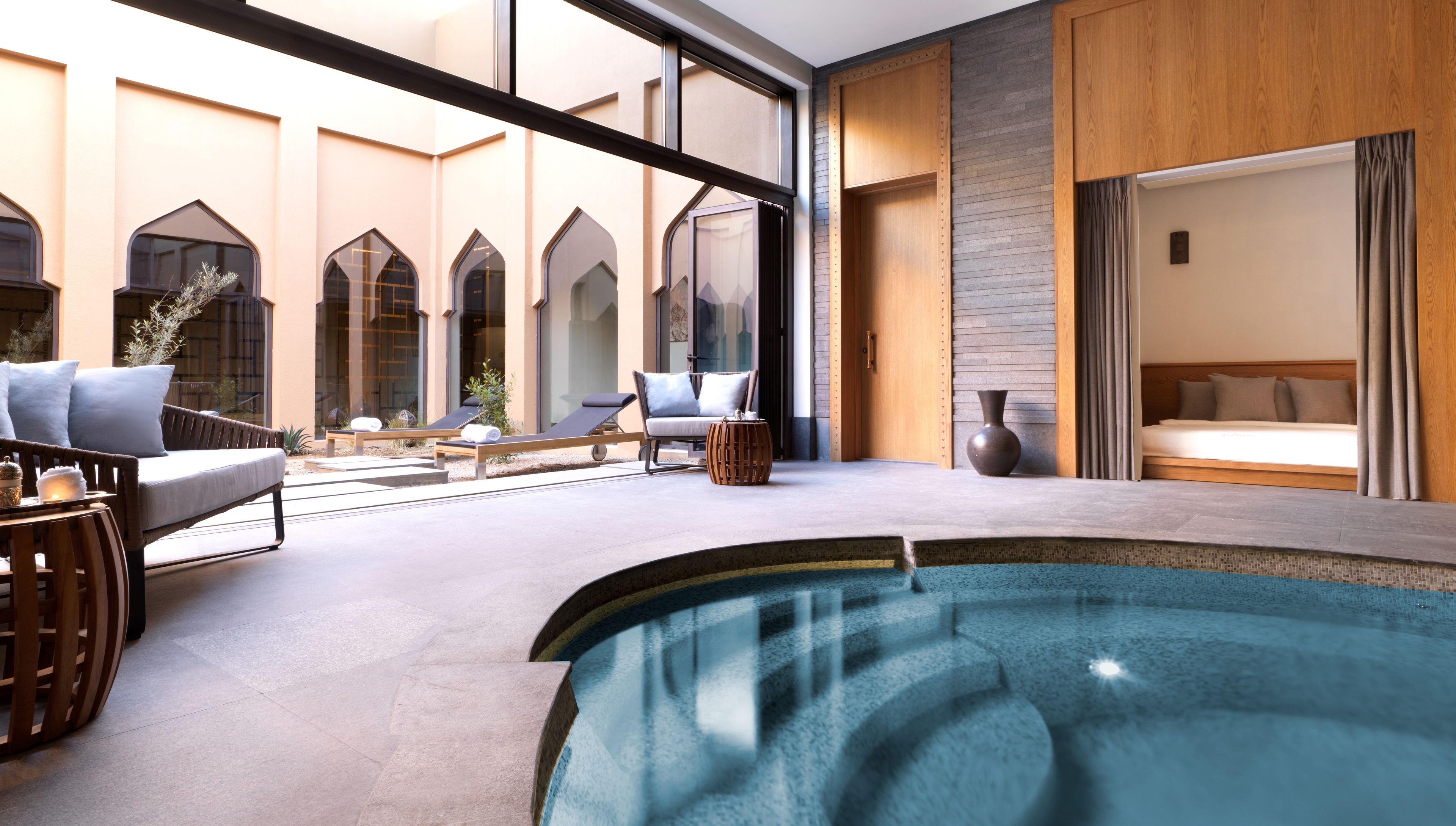 Behandlungsräume für Paare, Sauna, Whirlpool, Dampfbad