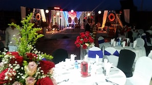 Outdoor wedding area