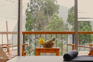 Habitación doble superior | Zona de estar | Smart TV de 64 pulgadas con canales por satélite, películas de pago