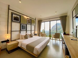 Ropa de cama de alta calidad y minibar