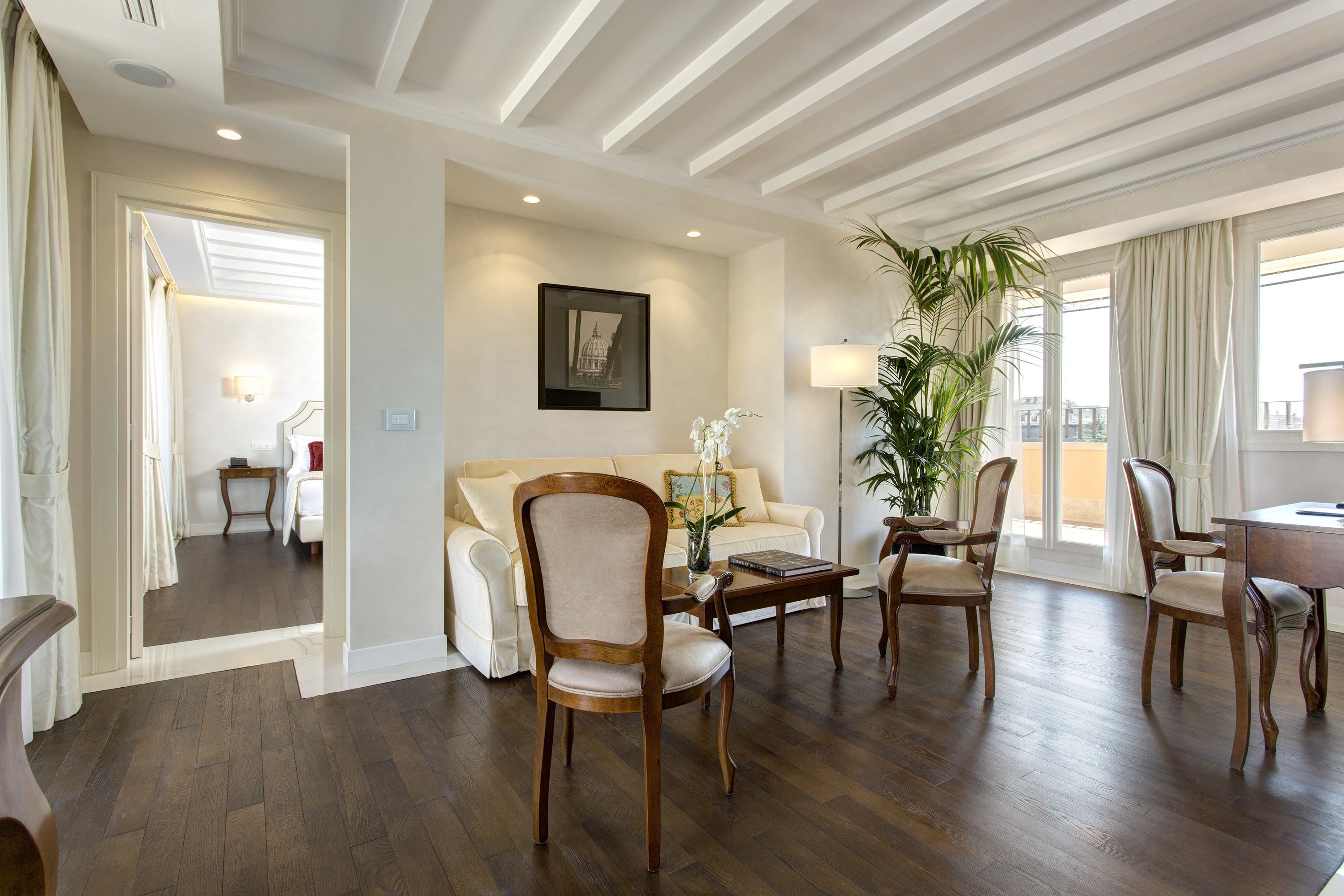 sky suite | living area | flat-screen tv