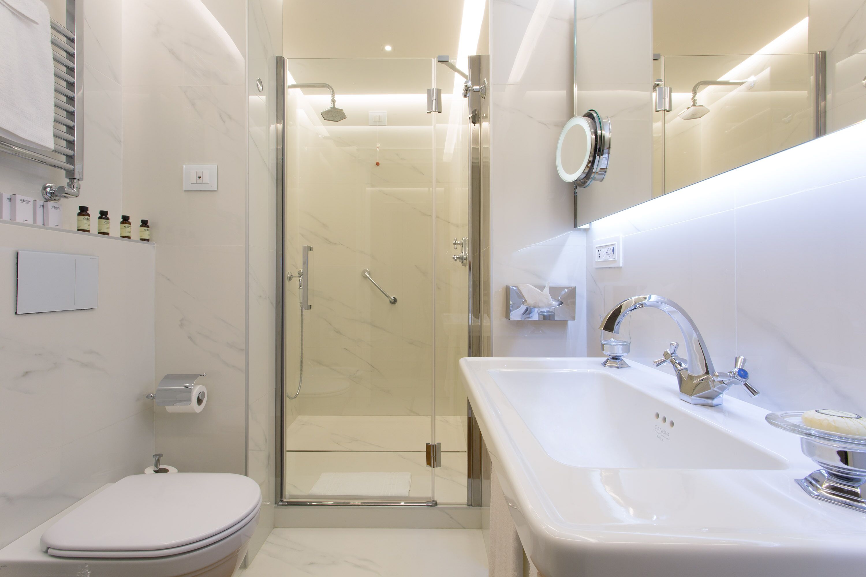 shower, free toiletries, hair dryer, slippers