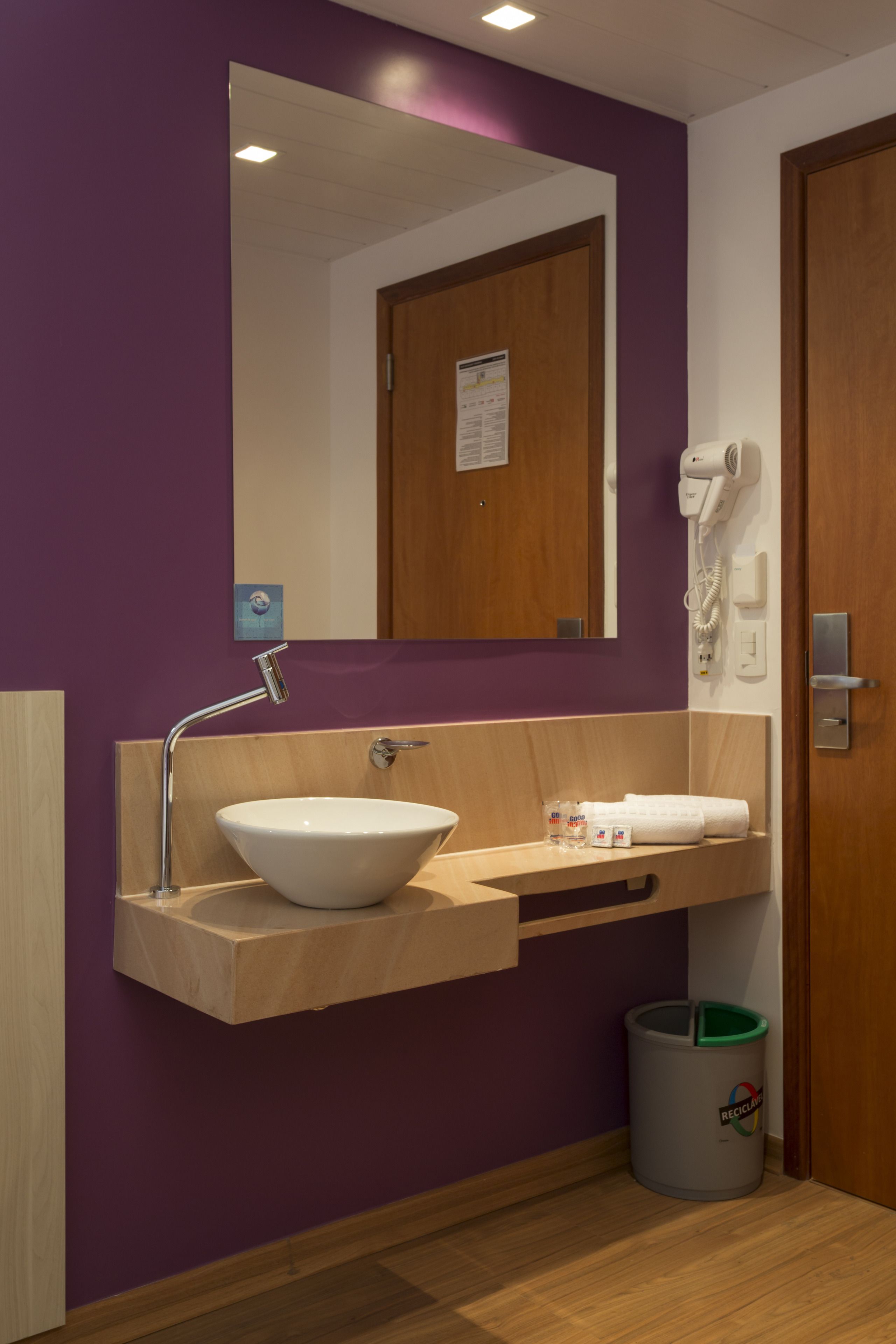 standard double room | bathroom | shower, designer toiletries, hair dryer, towels