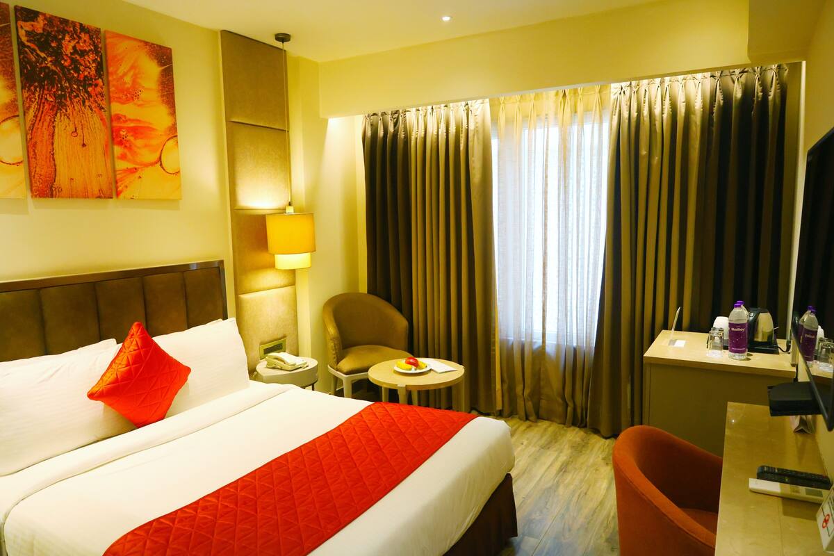 Phòng Premium, 1 phòng ngủ, quang cảnh thành phố | Bộ đồ giường cao cấp, minibar, két bảo mật tại phòng, bàn 