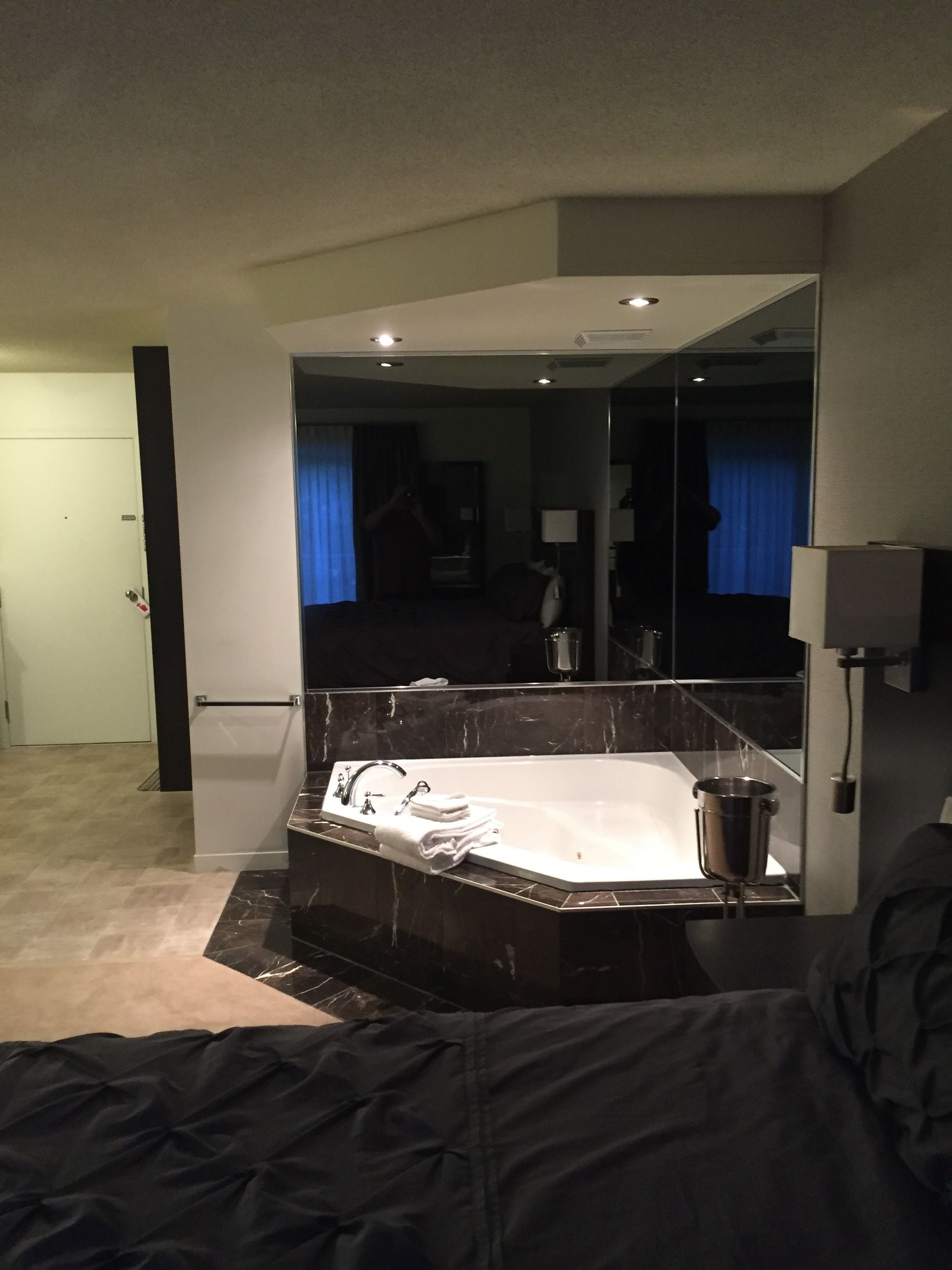 presidential suite, 1 king bed with sofa bed, hot tub | select comfort beds, desk, laptop workspace, blackout curtains