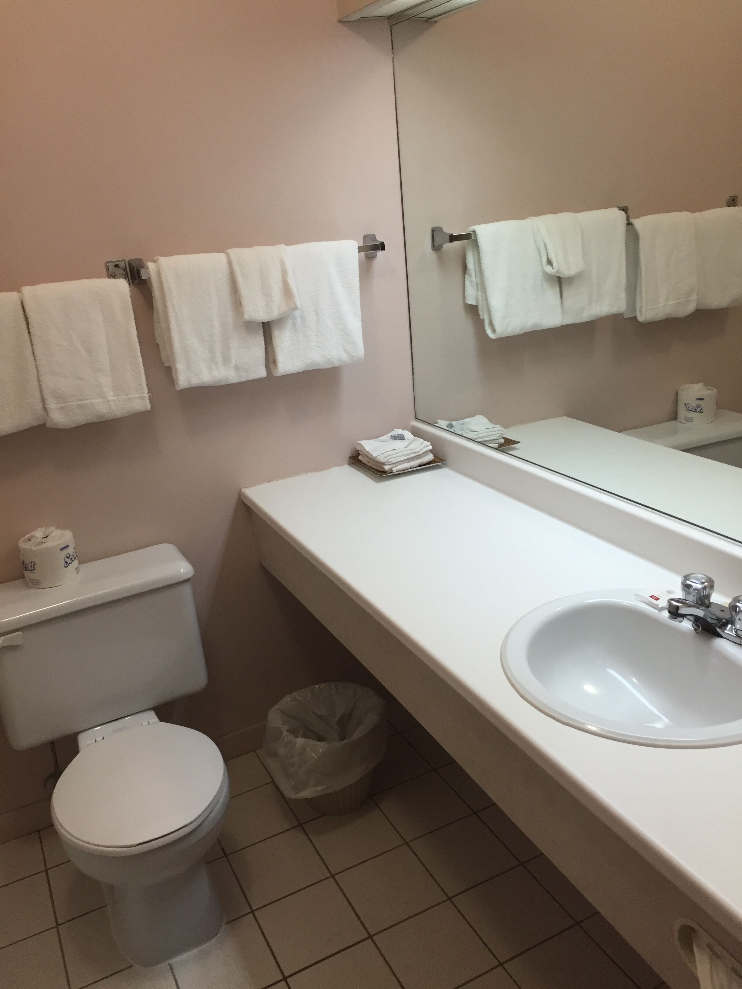 free toiletries, hair dryer, towels