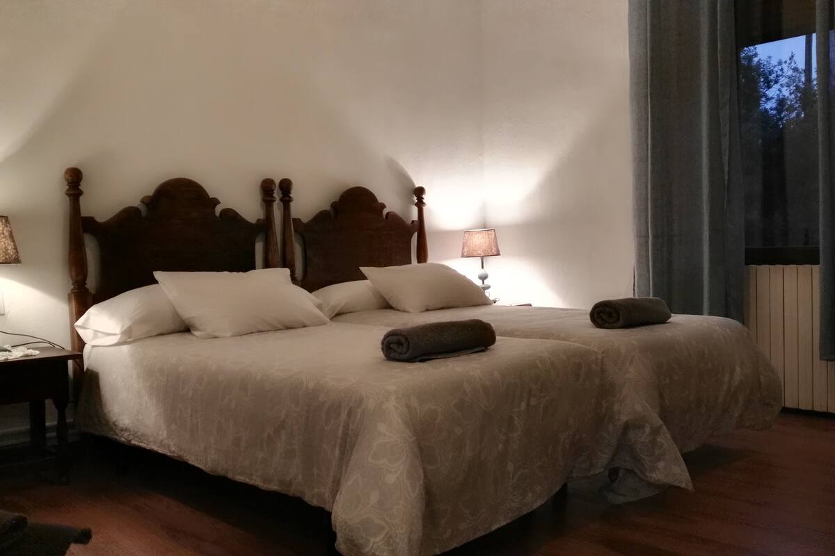 Twin Room, Private Bathroom | Desk, free WiFi