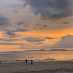 On the beach