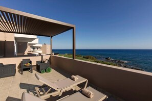 Leilighet – basic, 1 soverom, balkong, sjøutsikt | Terrasse/patio